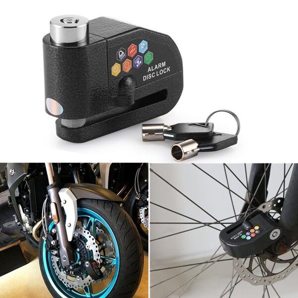 Motorcycle alarm lock