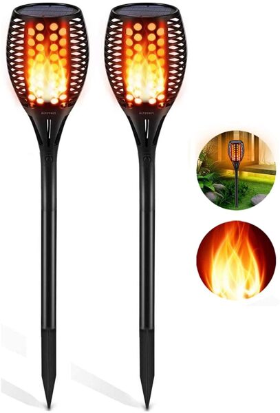 Flickering Flame LED Solar Torch Lights