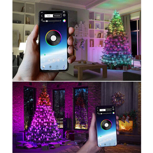 LED Christmas tree lights and decoration